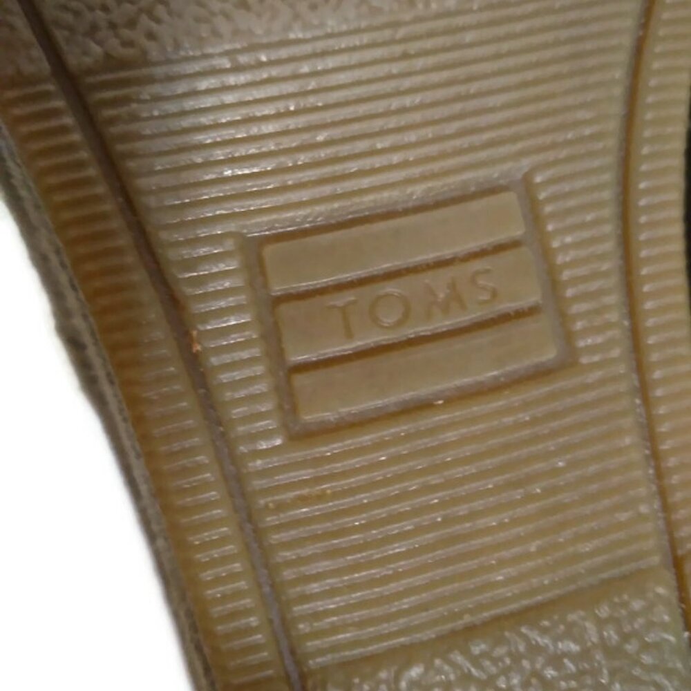 Toms Ankle Boot 8.5 Wedge Comfort Desert Taupe Suede Lace Up Tan - Picture 9 of 10